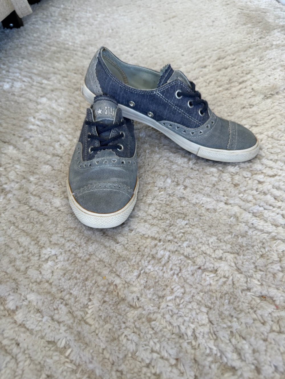 STAR Denim & Suede Gray Low-Top Women's Sneakers